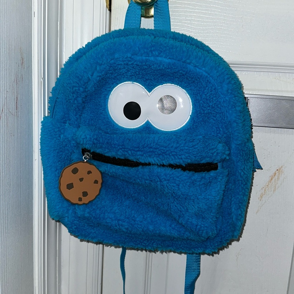 Cookie Monster backpack (used once) like new